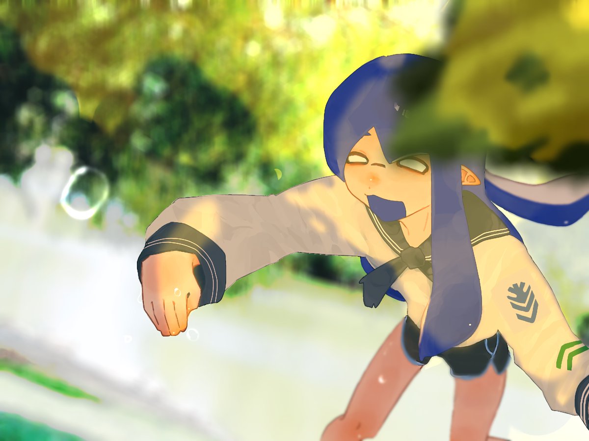 ばっしゃーん！💦
#スプラトゥーン3