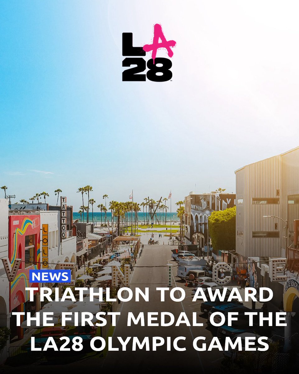 Venice Beach will play host to the Triathlon competition, with the Women's Individual Triathlon to be held on Saturday, July 15, and the Men's Individual Triathlon scheduled for Sunday, July 16, while the Mixed Relay will be held on Thursday, July 20 🗓️

#OlympicTRI #Triathlon