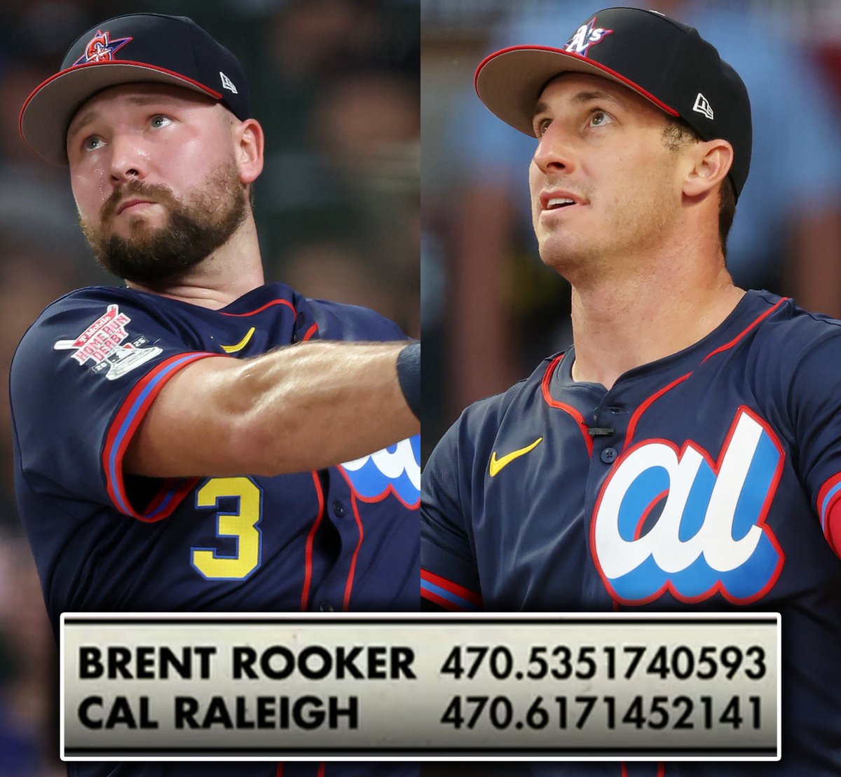 I can only think of one reason why MLB would insist that it can measure distance out to ten decimal places and that we take its accuracy as gospel (and only give Rooker 38 pitches??) instead of letting them have a swing-off:

The influence of sports betting has gone too far.