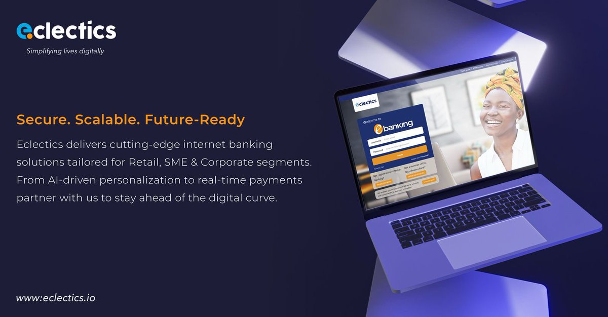 eclecticsio's tweet photo. Internet banking is changing fast: AI, real-time payments &amp; seamless SME to corporate integration.

Eclectics offers secure, scalable solutions tailored for every segment.

Stay ahead, partner with us!

#Eclectics #InternetBanking https://t.co/HYYxL3ixcl