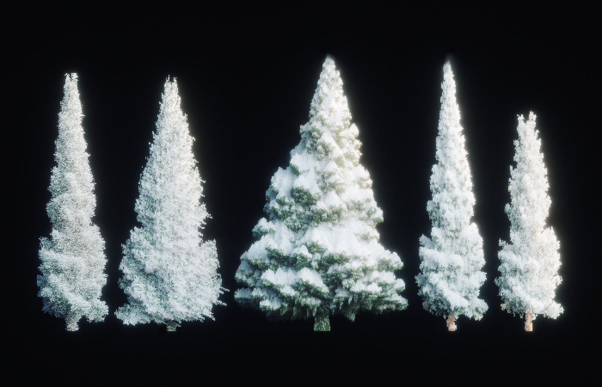 Mizohivoxel's tweet image. Voxel Trees ❄️
#voxelart #magicavoxel #3dart