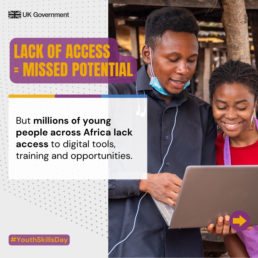 UK_AfricanUnion's tweet image. This #YouthSkillsDay, the 🇬🇧 UK celebrates young Africans driving economic growth through AI, digital and green innovation.
Together, we’re investing in equipping youth with the skills to thrive in the future of work.
#WorkLifeReady #GoFarGoTogether #WYSD2025