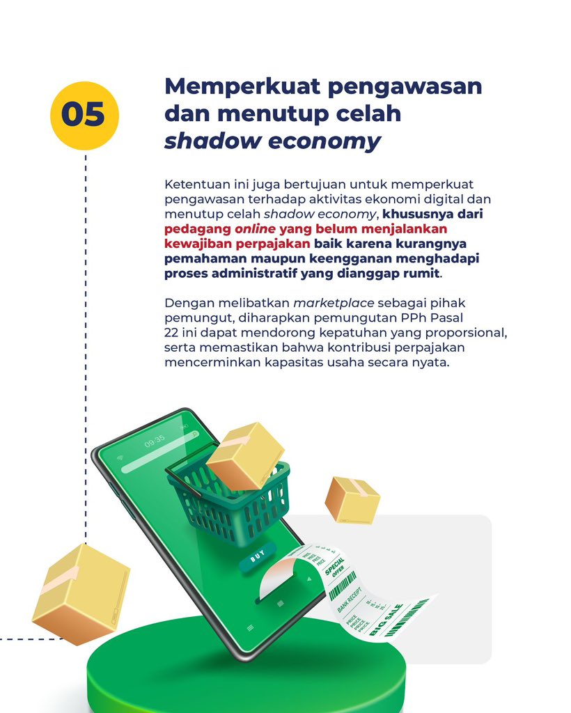 #KawanPajak penunjukan marketplace sebagai pemungut PPh Pasal 22 bukan pajak baru, melainkan perubahan mekanisme agar lebih sederhana dan adil. 

Pedagang online tak perlu lagi setor pajak secara mandiri karena akan dipungut saat transaksi. UMKM orang pribadi dengan omzet di