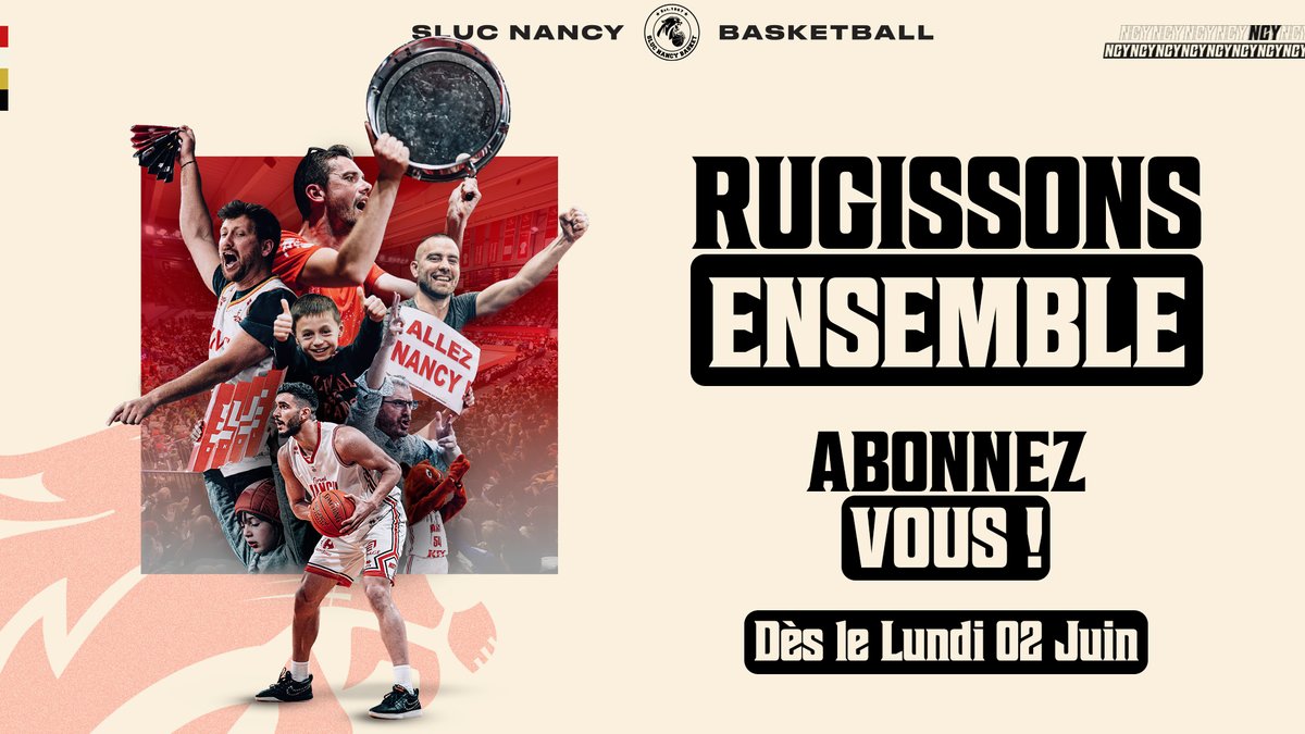ABONNEMENTS 25-26 🔴⚪

Vous êtes déjà plus de 1600 abonnés ! 😍 

D'ailleurs il n'est jamais trop tard pour s'abonner et vivre les émotions uniques qu'offre Gentilly !

Et pendant la trêve estivale, votre abonnement se fait ici ⬇️
🎟➡️ billetterie.sluc-basket.fr

#GoSLUC