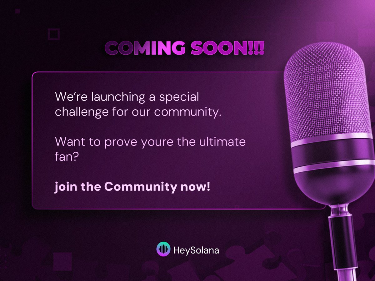 useHeysolana's tweet image. We’re cooking up something special for the HeySolana community! 🎙️
Fun tasks, cool rewards — and trust us, you won’t want to miss it.
🗓️ Date: Friday, 18th July 2025
⏰ Time: 8pm WAT
Already in the community? Get ready.
Not yet? Now’s the perfect time to join in 👇🏼…