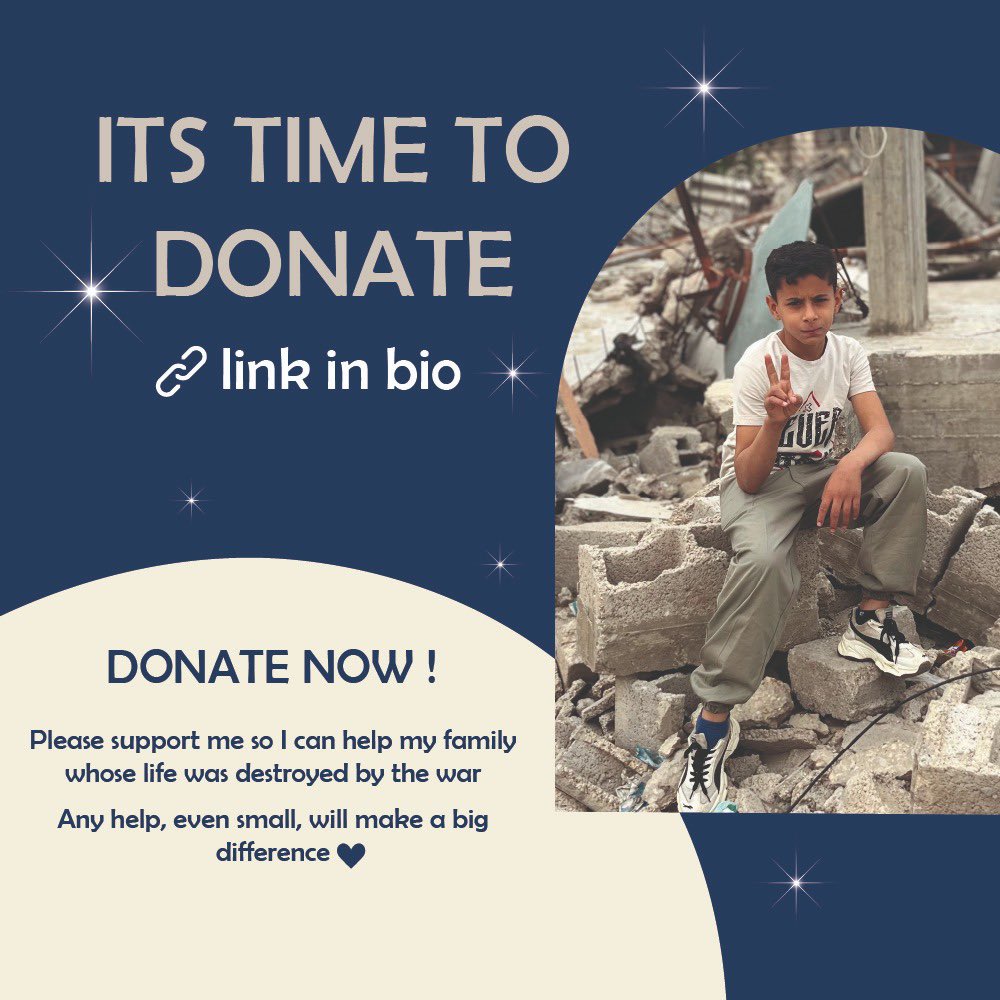 Don't miss my family in Gaza 🍉
 Donation link 👇🏻
chuffed.org/project/132053…
#FreenBecky #Wimbledon #ValeTudo #Bitcoin #ConorMcGregor #ConorMcGregor #السويداء #ENGvIND #INDvsENGTest #เพียงเธอ #AHOF #AHOF #INDvsENGTest #FreenBecky #ValeTudo #ConorMcGregor #FreePalestine