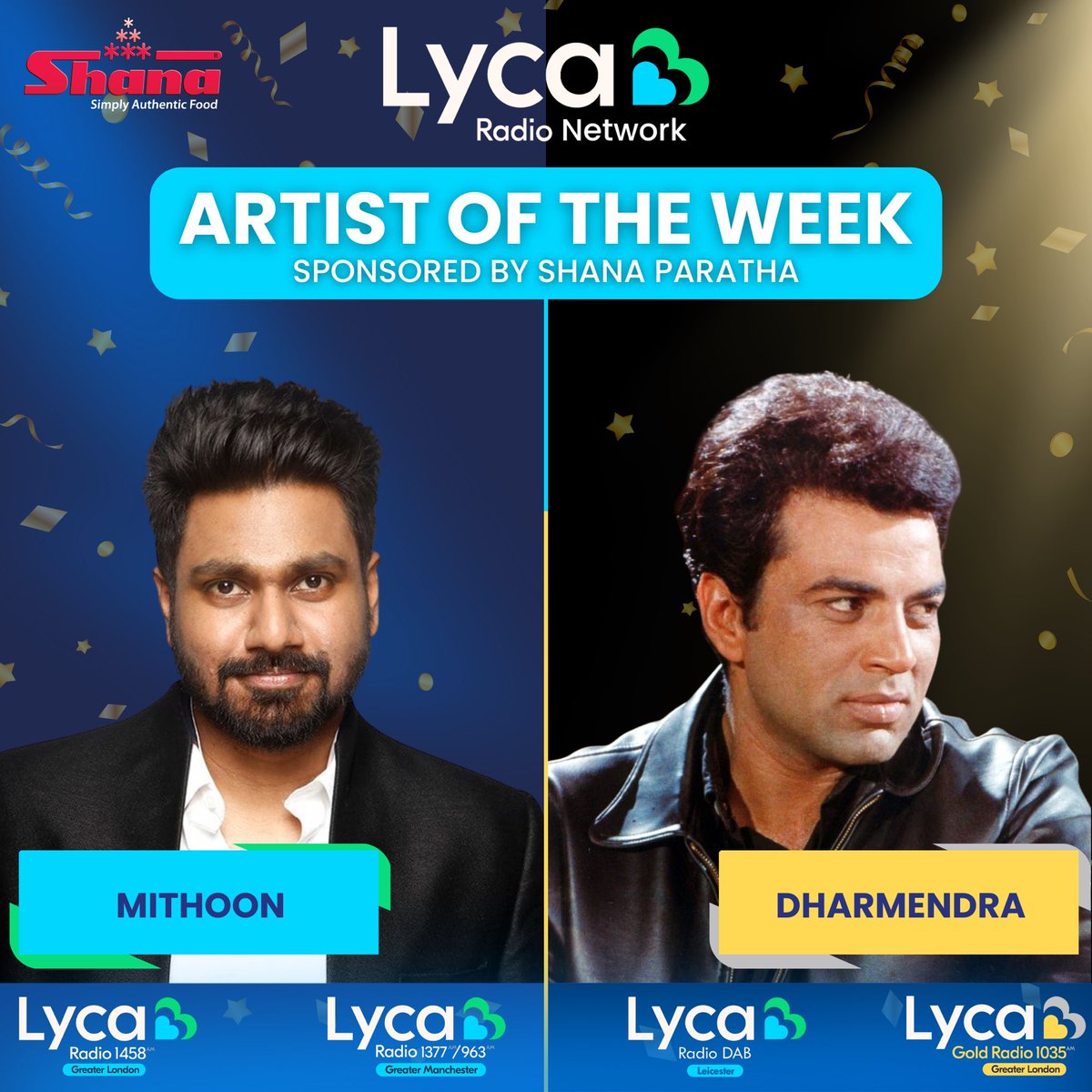 Lyca Radio (@lycaradio1458) on Twitter photo Artist Of The Week: Mithoon on Lyca Radio and the dashing Dharmendra on <a href="/lycagoldradio/">Lyca Gold Radio</a> π
Tune in to hear their most popular songs πΆ sponsored by Shana Paratha <a href="/Shanafoods/">Shana Foods</a>
Lycaradio.com and Lycagold.com
#LycaRadio #LycaGold #Music #ArtistOfTheWeek Artist Of The Week: Mithoon on Lyca Radio and the dashing Dharmendra on <a href="/lycagoldradio/">Lyca Gold Radio</a> π
Tune in to hear their most popular songs πΆ sponsored by Shana Paratha <a href="/Shanafoods/">Shana Foods</a>
Lycaradio.com and Lycagold.com
#LycaRadio #LycaGold #Music #ArtistOfTheWeek