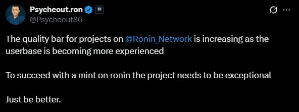 daryl24_eth's tweet photo. Most of the time, people view a project as successful only when the mint hits 100%... but maybe this is the right moment to show that minting is really a way to acquire your most genuine users.

Some projects sold out because they were controlled by whales and investors, but after that, no one wanted to use their PFPs, which caused their IP to get stuck and stop progressing. 

IMO, teams/founders shouldn't rely 100% on mint sales. We need other sources of revenue to continue developing and building.

There are many projects that sold out, but a year later, they still weren’t able to build new business models or services to sustain their operations.

Our team is already established on the Web2 side, so that part won’t be a problem for us. The goal of launching Awakening Hunters is to establish a strong community first. The rest of the development will follow through with our next execution.
