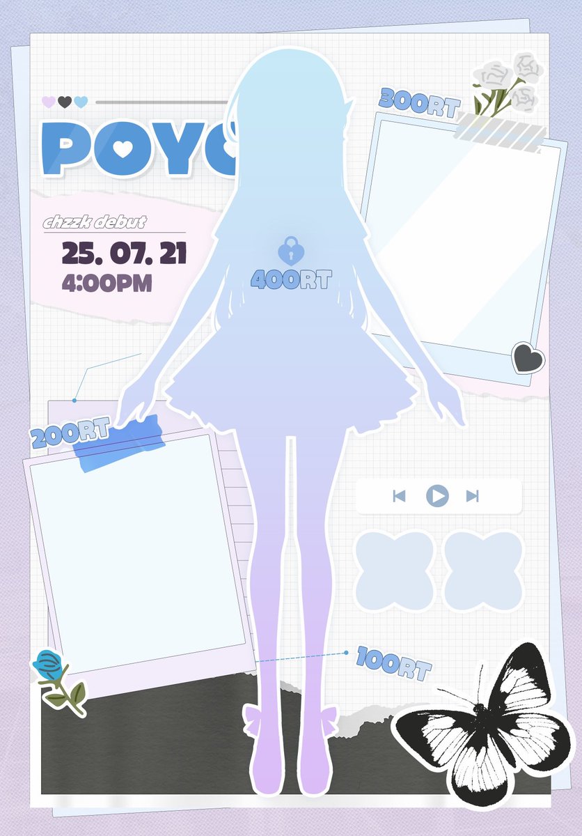 「 2025.07.21 포요 치지직 데뷔 ✨」

live : chzzk.me/EDyIW

💕 1. RT + 팔로우 이벤트
- 100RT 당 싸이버거 세트(1명)
- 500RT 달성 시 배민상품권 3만원(1명)

💕 2. 포요가 준비한 선물
- 생방송에서 공개하겠습니다!

#RT이벤트 #RT당_공개 #버튜버 #버튜버_데뷔 #버츄얼_데뷔 #Vtuber