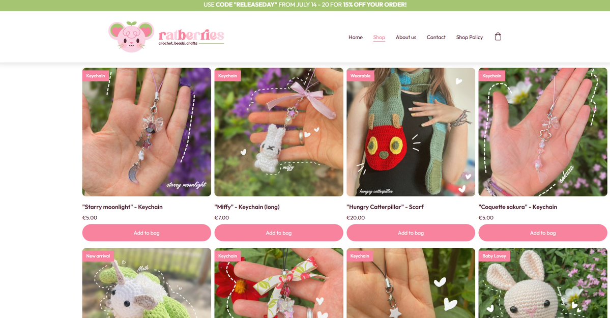 ripkremit's tweet image. my online shop has officially launched! 🐭🌷 many different plushies, trinkets and more.. code "releaseday" for 15% off! ratberries.nl/shop
please check it out or share! 🔁💛