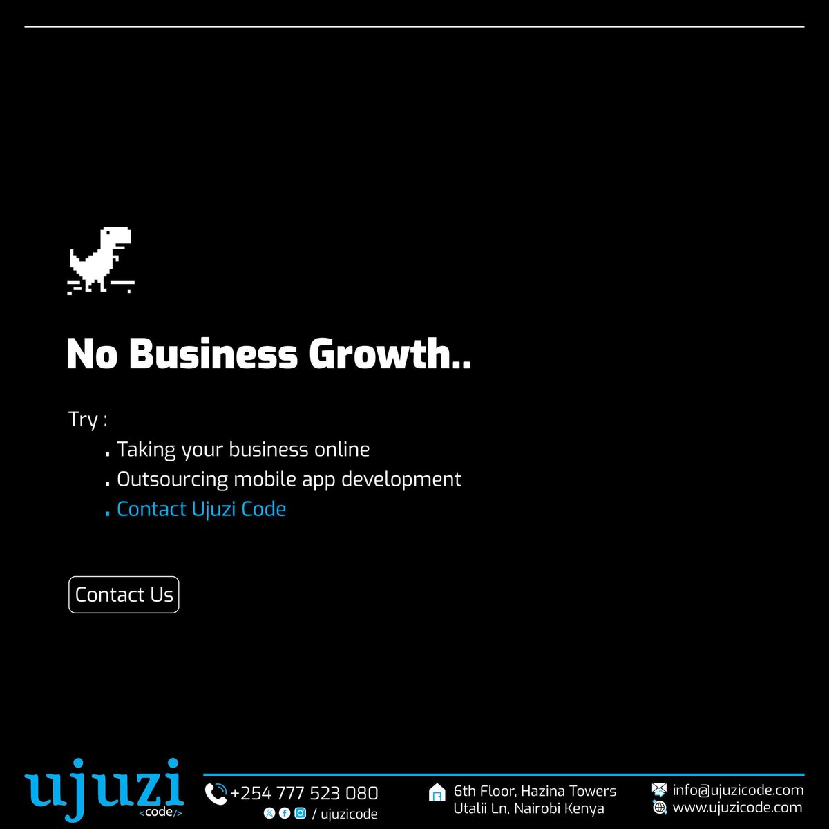 ujuzicode's tweet image. Unlock efficiency and elevate your business game with our bespoke software development services! Let us pave the way to streamlined success. 
Ready to take your business online, seamlessly and affordably? Let’s chat. 
#BusinessAutomation #AppDevelopmentPros #UjuziCodeAdvantage