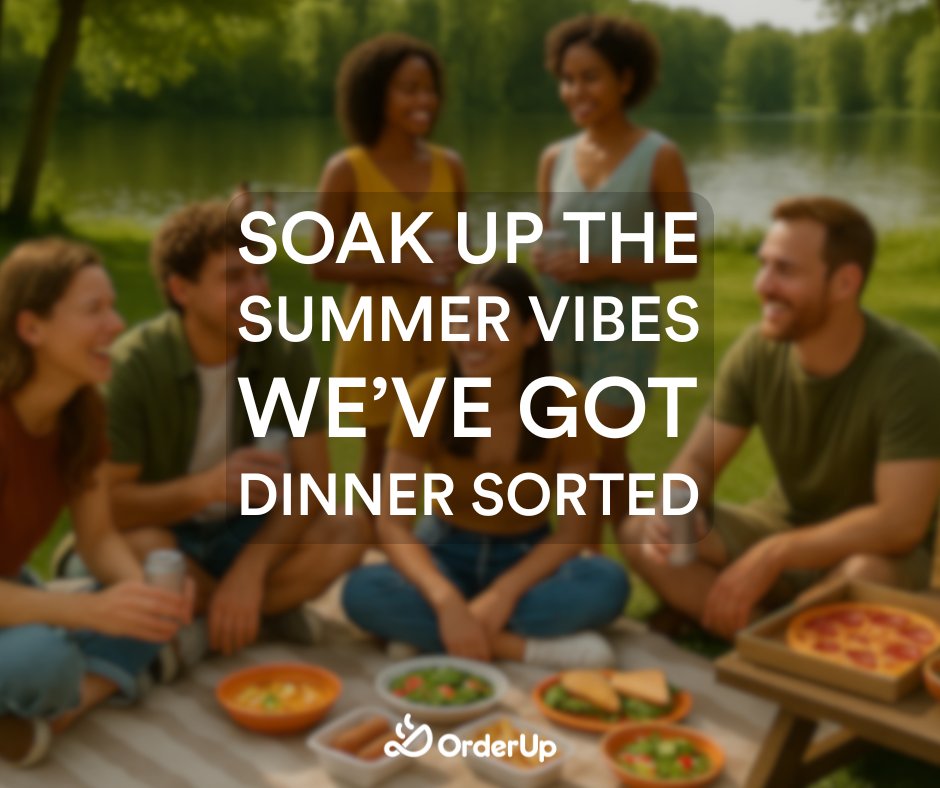 Soak up those summer lake vibes.

Nothing beats a sun-drenched day by the water, friends laughing, and time slowing down. And now, with OrderUp on the way, there’s no need to cut it short to hunt for food.

Keep the good times rolling, stay right where you are, and let the summer