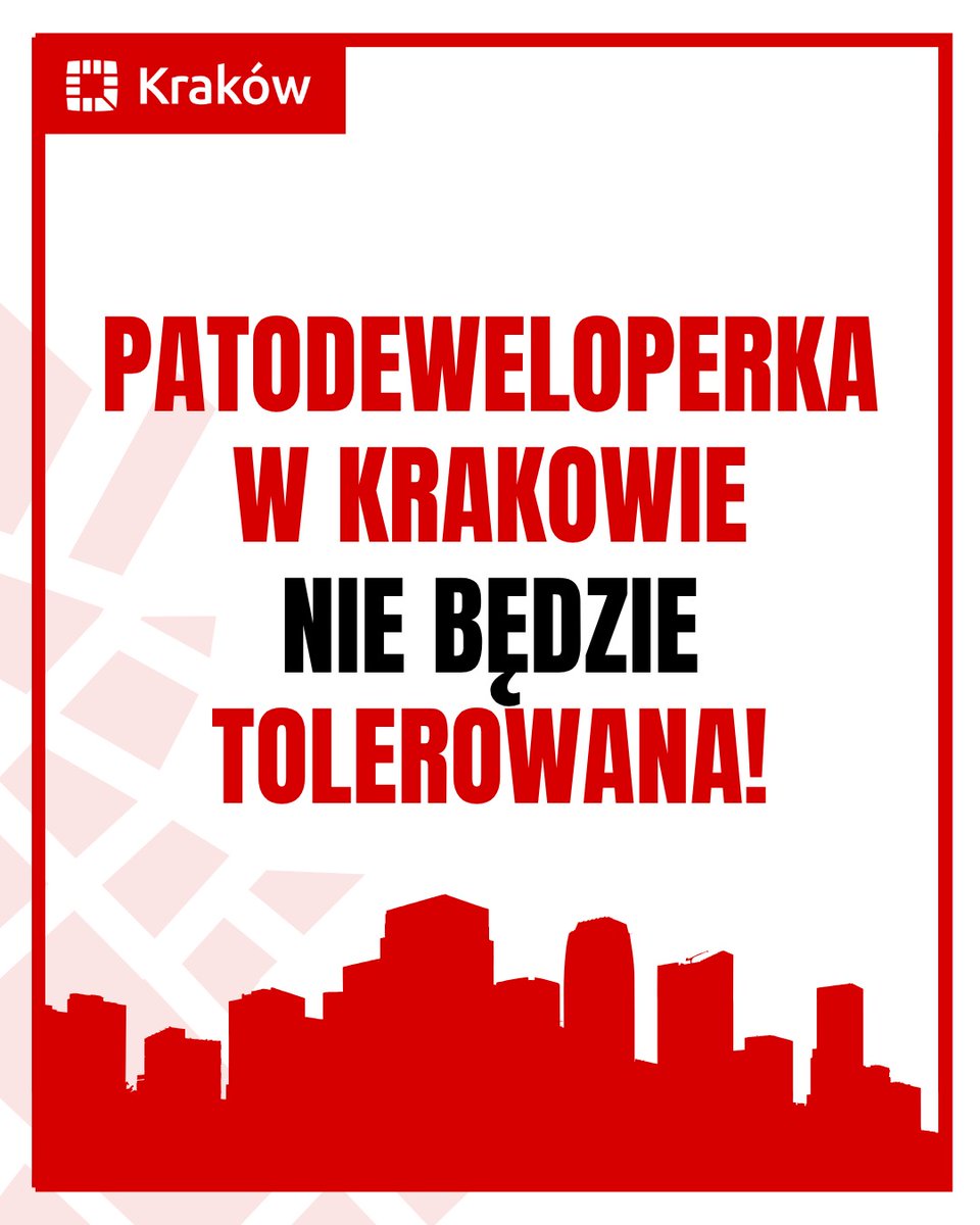 Miszalski_'s tweet image. Patodeweloperka nie będzie tolerowana‼️
Zgodnie z moją zapowiedzią Kraków walczy z chaotyczną zabudową i „kreatywnym” budownictwem niektórych inwestorów.
Miasto wydało negatywną decyzję środowiskową dla planu przebudowy budynków jednorodzinnych na wielorodzinne. Nie ma i nie…