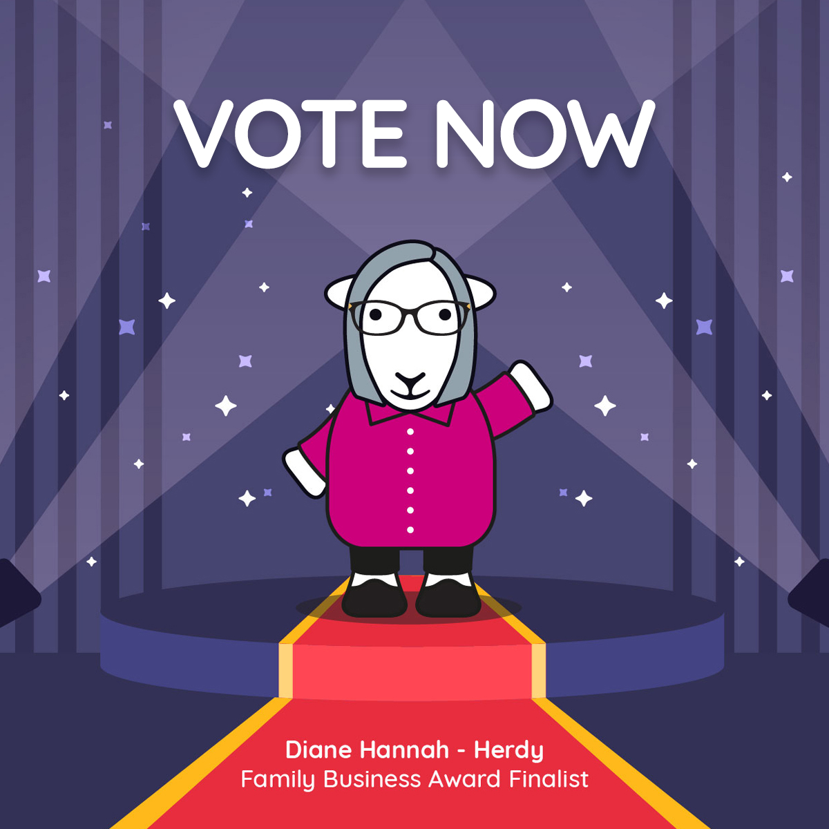 Herdy (@herdyuk) on Twitter photo EWE can help us win! ๐
Our co-founder Diane has been nominated for the Family Business award at The EVAS โ and now itโs VOTING time! ๐ณ๏ธ
Weโd be grateful if ewe could take a moment to cast your vote for Diane Hannah under the Family Business category ๐ enterprisevisionawards.co.uk/voting/ EWE can help us win! ๐
Our co-founder Diane has been nominated for the Family Business award at The EVAS โ and now itโs VOTING time! ๐ณ๏ธ
Weโd be grateful if ewe could take a moment to cast your vote for Diane Hannah under the Family Business category ๐ enterprisevisionawards.co.uk/voting/