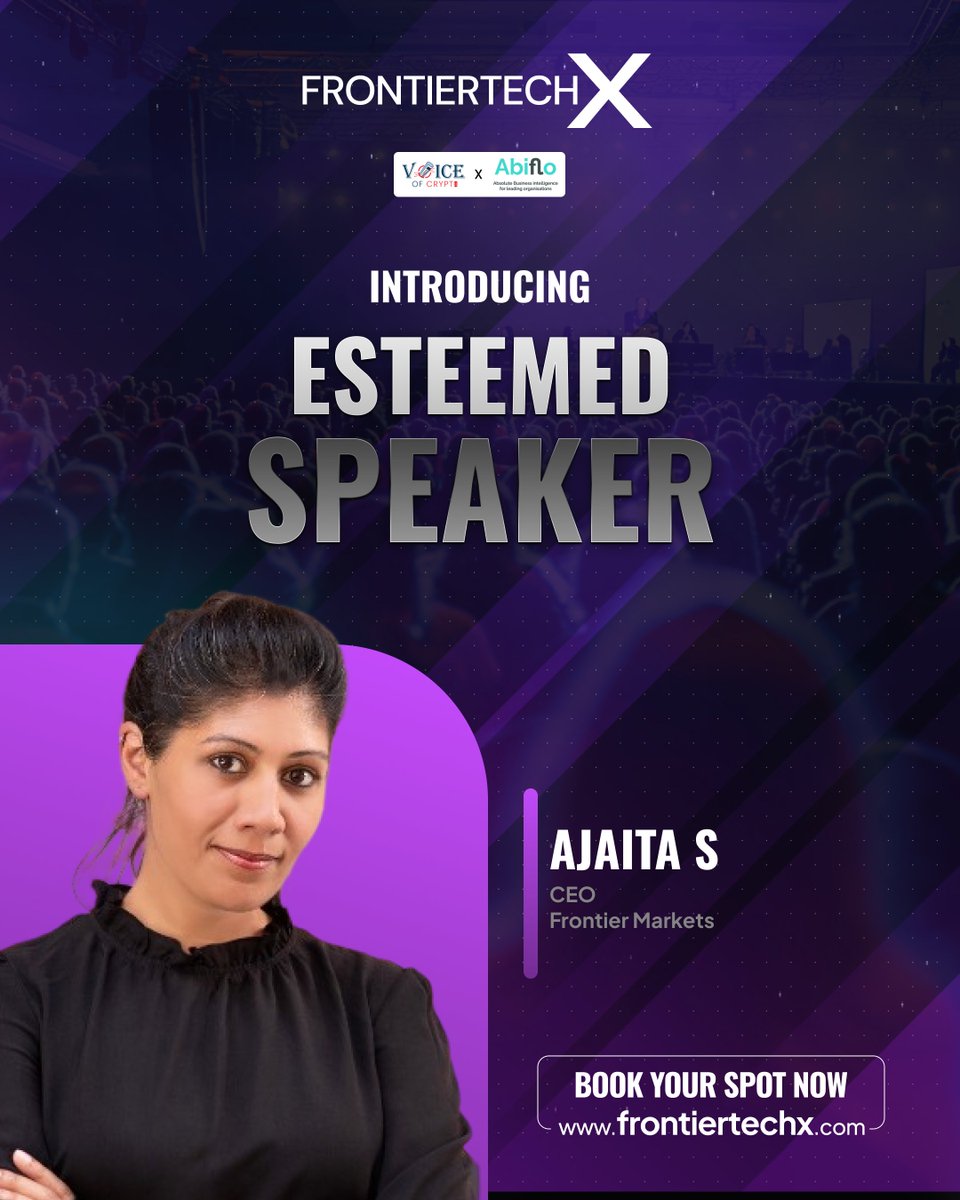Donbit (@donbit_) on Twitter photo 🌍 Driving impact through innovation — that's her mission.
<a href="/Ajaita_Shah/">Ajaita Shah</a>, CEO of @Frontiermkts, joins the speaker lineup at #FrontierTechX London 2025!
From rural empowerment to inclusive tech, she’s building solutions that truly scale.
Register now: frontiertechx.com 🌍 Driving impact through innovation — that's her mission.
<a href="/Ajaita_Shah/">Ajaita Shah</a>, CEO of @Frontiermkts, joins the speaker lineup at #FrontierTechX London 2025!
From rural empowerment to inclusive tech, she’s building solutions that truly scale.
Register now: frontiertechx.com