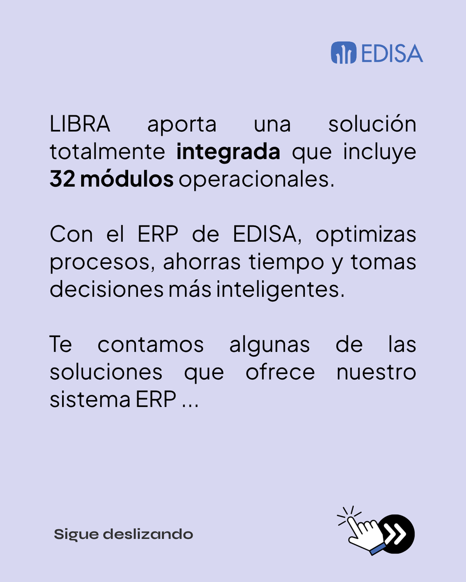 edisablog's tweet photo. 🚀 ¿Tu empresa necesita más control, eficiencia y crecimiento?

Con el ERP de EDISA lo consigues.

Descubre todo lo que LIBRA ERP puede hacer por ti 👇

🔗 Conoce más: https://t.co/5vH5mX3ZuK

#TransformaciónDigital #ERP #EDISA https://t.co/tsXWiRQCiJ