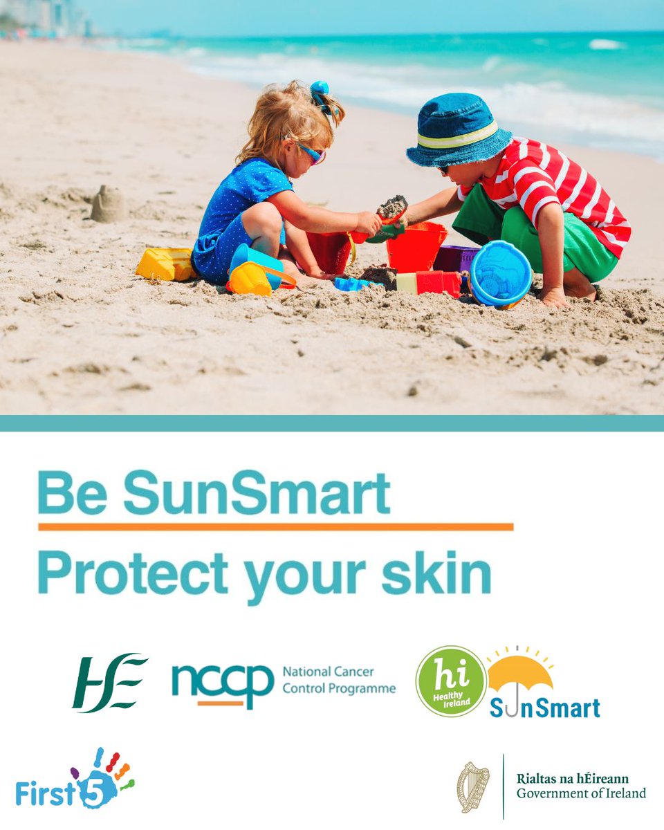 Skin damage doesn’t just happen on holiday in hot, sunny places. The sun is strong enough to cause damage here in Ireland between April and September, even on cloudy days, so remember to be #SunSmart! ⛱️