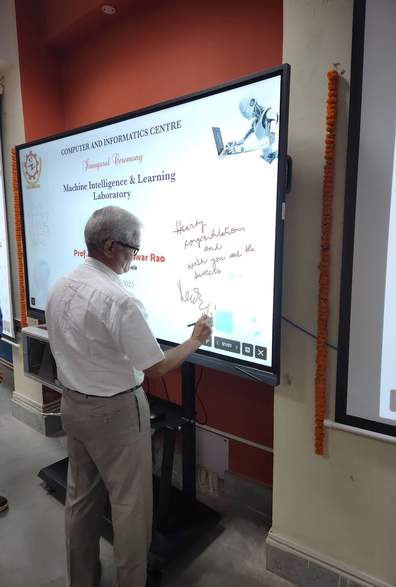 NIT Rourkela 🇮🇳 (@nitrourkela) on Twitter photo NIT Rourkela augmented the central computing facilities with a "Machine Intelligence and Learning Laboratory" focused on advancements in the fields of Artificial Intelligence (AI), Machine Learning (ML), and Data Science, which is in line with the requirement of NEP-2020. 
Prof. NIT Rourkela augmented the central computing facilities with a "Machine Intelligence and Learning Laboratory" focused on advancements in the fields of Artificial Intelligence (AI), Machine Learning (ML), and Data Science, which is in line with the requirement of NEP-2020. 
Prof.