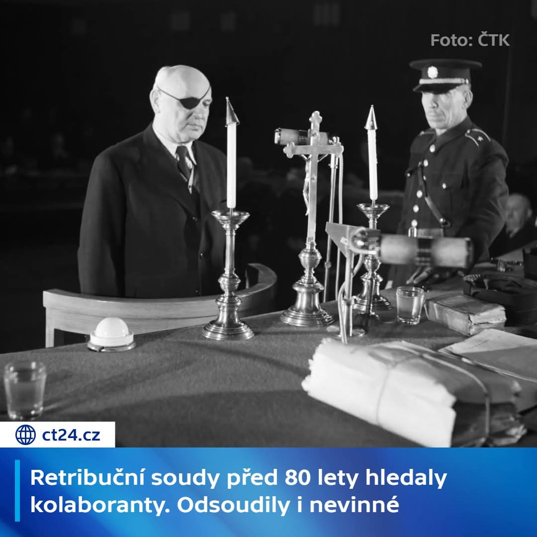 Před 80 lety jsme hledali zrádce a kolaboranty. A našli jsme.

Zároveň se ale před soud dostali nevinní, často dokonce lidé zapojení do odboje. Už před rokem 1948 byli komunistům nepohodlní a jejich procesy pravděpodobně ovlivňovali sovětští poradci.

ct24.ceskatelevize.cz/clanek/domaci/…