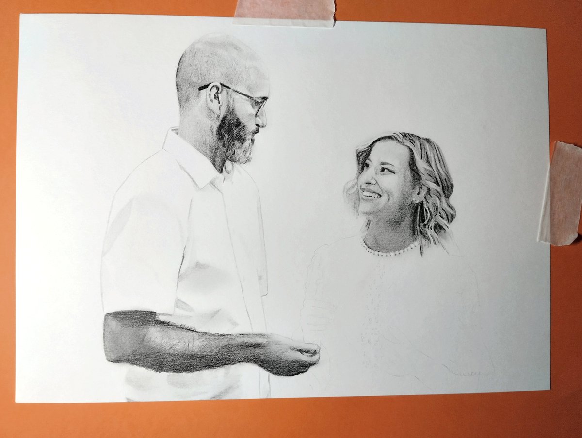 Almudena_RF's tweet image. ✍️ Encargo en proceso.
Seguimos avanzando con este retrato.