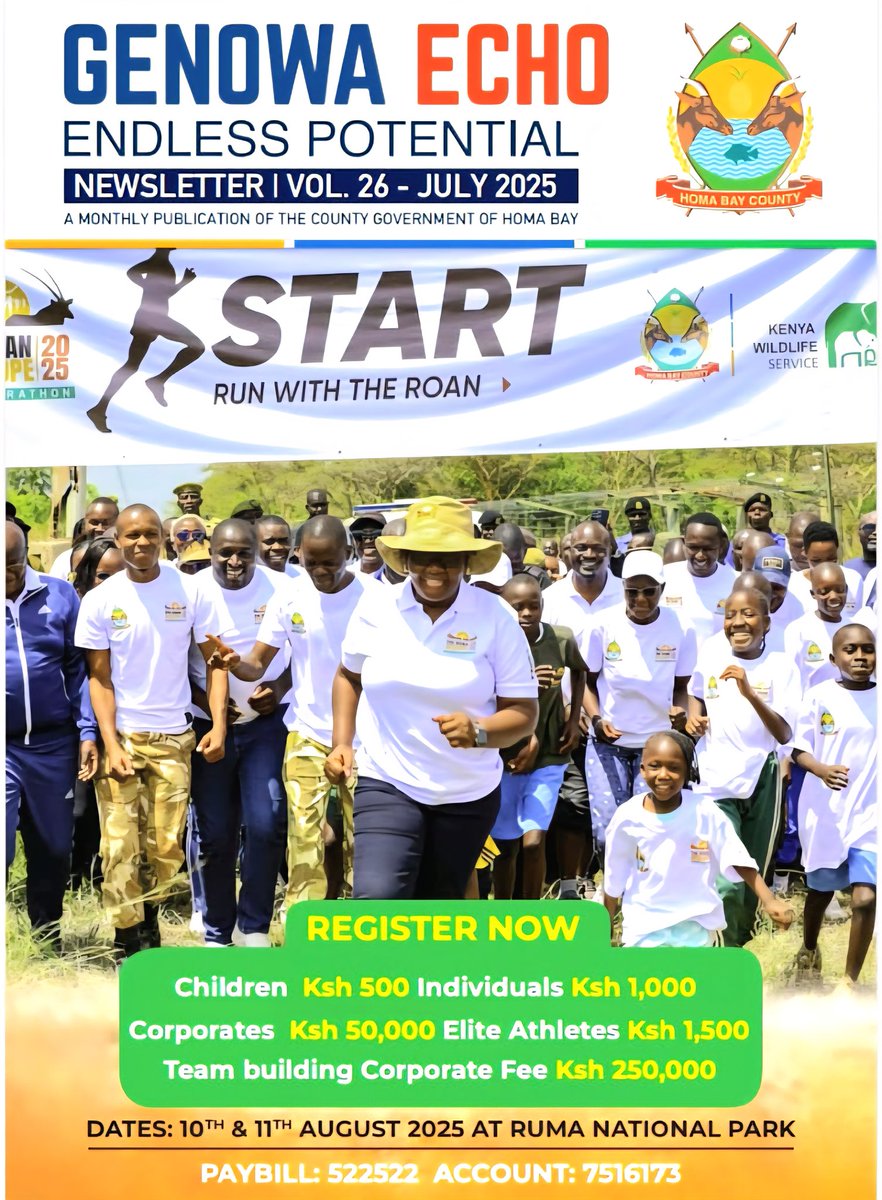 We continue to deliver services and development projects that transform the lives of our people. For a roundup of what we accomplished last month, here is our latest edition of our monthly newsletter.

Download a copy at: homabay.go.ke/download/genow…

Or flip the pages: