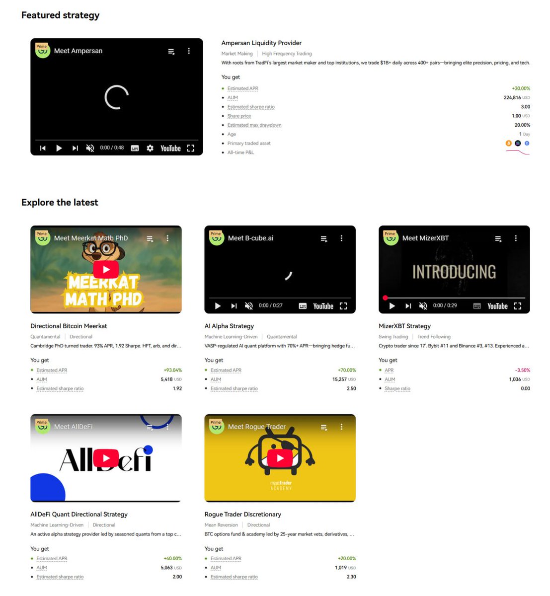 GRVT Vaults are Up!

<a href="/grvt_io/">Grvt</a>  has finally launched vaults.
It's a bit different from the existing PerpDEXs' as each vault has its own administrator with different strategies.

Ampersan Liquidity Provider
 - Market making, high-frequency trading

Directional Bitcoin Meerkat
 -