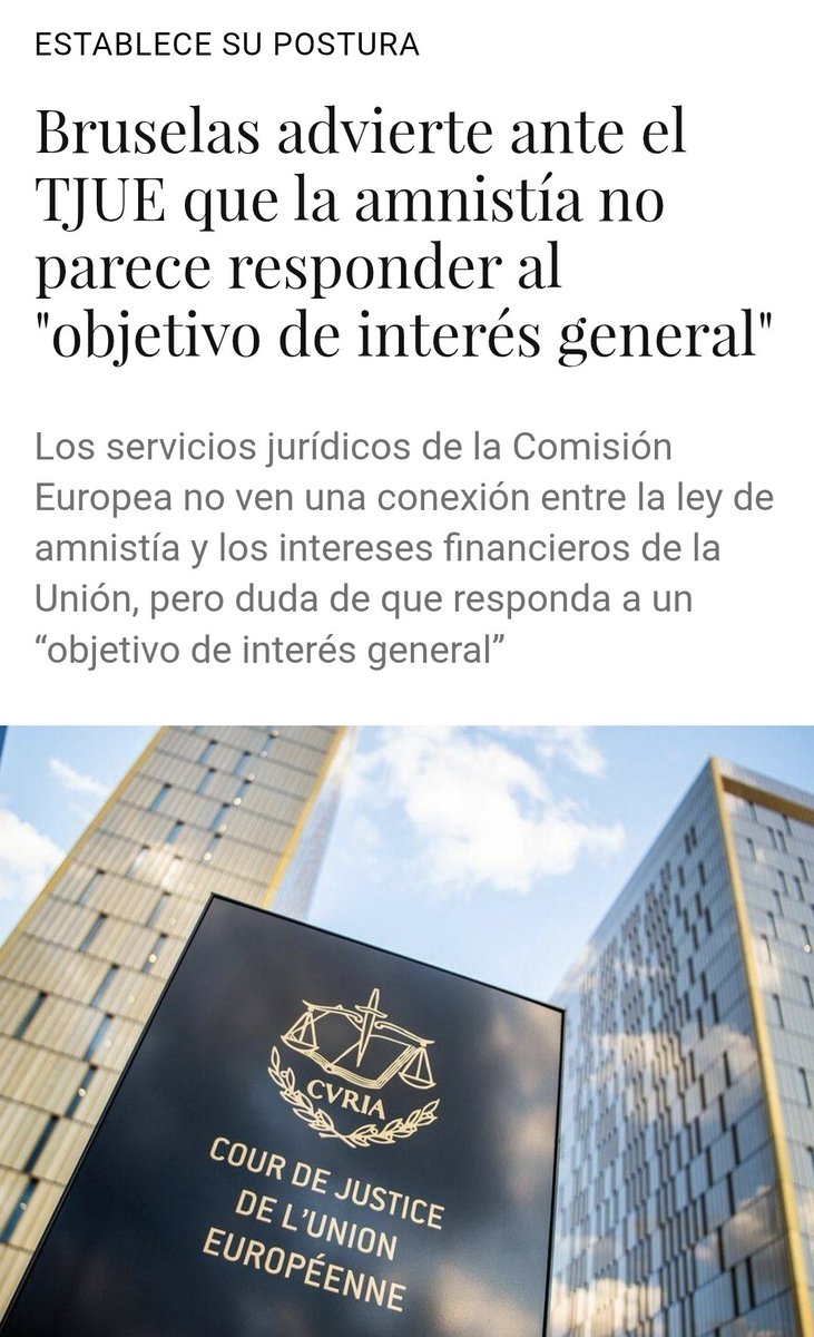 ‼️ La Comisión Europea cuestiona la ley de amnistía: no responde al interés general, sino a un pacto político para investir a Sánchez.

También alerta de la falta de diálogo con la Comisión de Venecia.

❌️ Una norma que erosiona el Estado de derecho no puede tener cabida en la