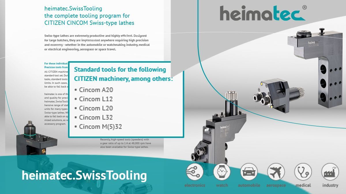 𝐡𝐞𝐢𝐦𝐚𝐭𝐞𝐜.𝐒𝐰𝐢𝐬𝐬𝐓𝐨𝐨𝐥𝐢𝐧𝐠
Machining companies can implement in their Swiss-type lathes heimatec radial drilling and milling heads, woodruff keycutters, multi-spindle adapters, multi-spindle heads and radial drilling heads.  heimatec.com/swiss-tooling

#heimatec