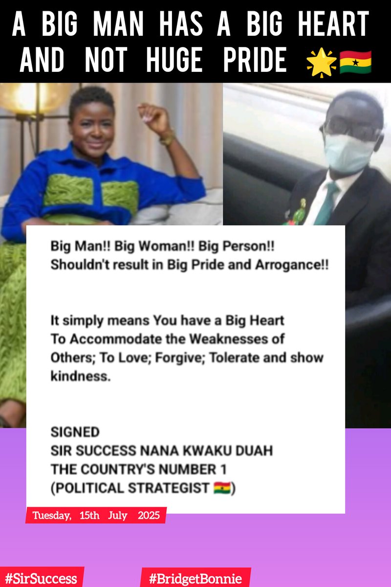 DuahSuccess's tweet photo. A BIG MAN HAS A BIG HEART AND NOT HUGE PRIDE 🌟🇬🇭

@JDMahama @joyce_bawah @samgeorgegh @S_OkudzetoAblak @SammyGyamfi_ @Voice_Of_UPSA @Political_KNUST @aamusted_kumasi @AAMUSTED_GH @thenanaaba @bridgebonnie1 @AnnanPerry @ndccommbureau @oral_ndc @IamNadiaBuari @tv3_ghana @ghonetv https://t.co/skdA6WbiPQ