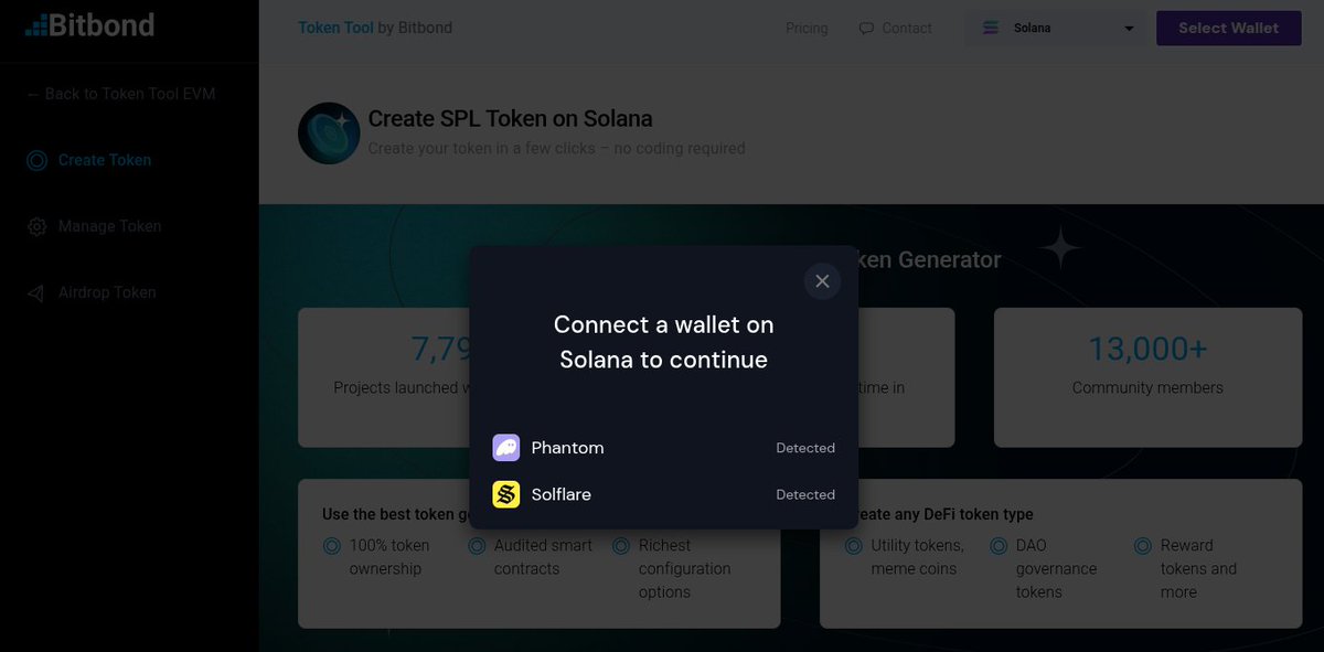Bitbond's tweet image. Product update 📢📢📢
You can now use Token Tool on @solana with your @solflare wallet – the integration just went live 🔐
Just in case @phantom wasn't good enough for you already 😜