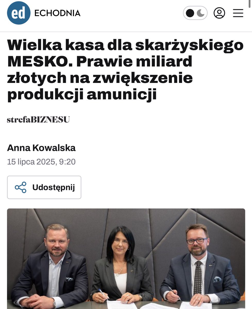 MichalCichy's tweet image. Po 1,5 r. dziadostwa w @MON_GOV_PL, w końcu posłuchano @SlawomirMentzen i zaczęto zwiększać produkcję amunicji. Martwi tylko to, ze zajmie się tym pani Gruszczyńska, która wcześniej odpowiadała za... nadzór nad zielenią w kieleckim MPK.
Jaki rząd tacy prezesi.