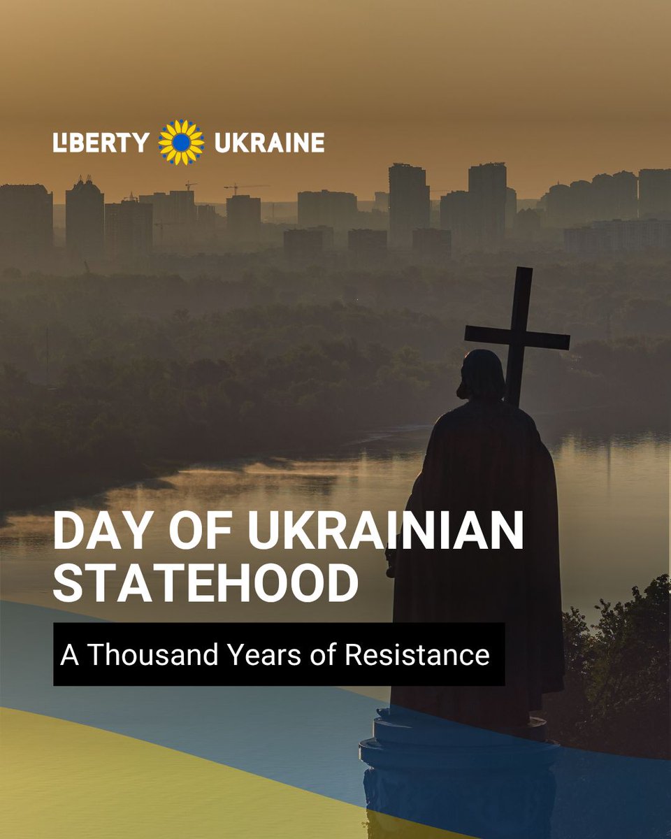 LibertyUkraineF's tweet image. 🇺🇦 Day of Ukrainian Statehood | A Thousand Years of Resistance
Ukraine’s statehood wasn’t born overnight—and it will not be erased. From the Kyivan Rus to the Cossack Hetmanate, from the Ukrainian People’s Republic to today’s independent Ukraine, our history is a chain of…