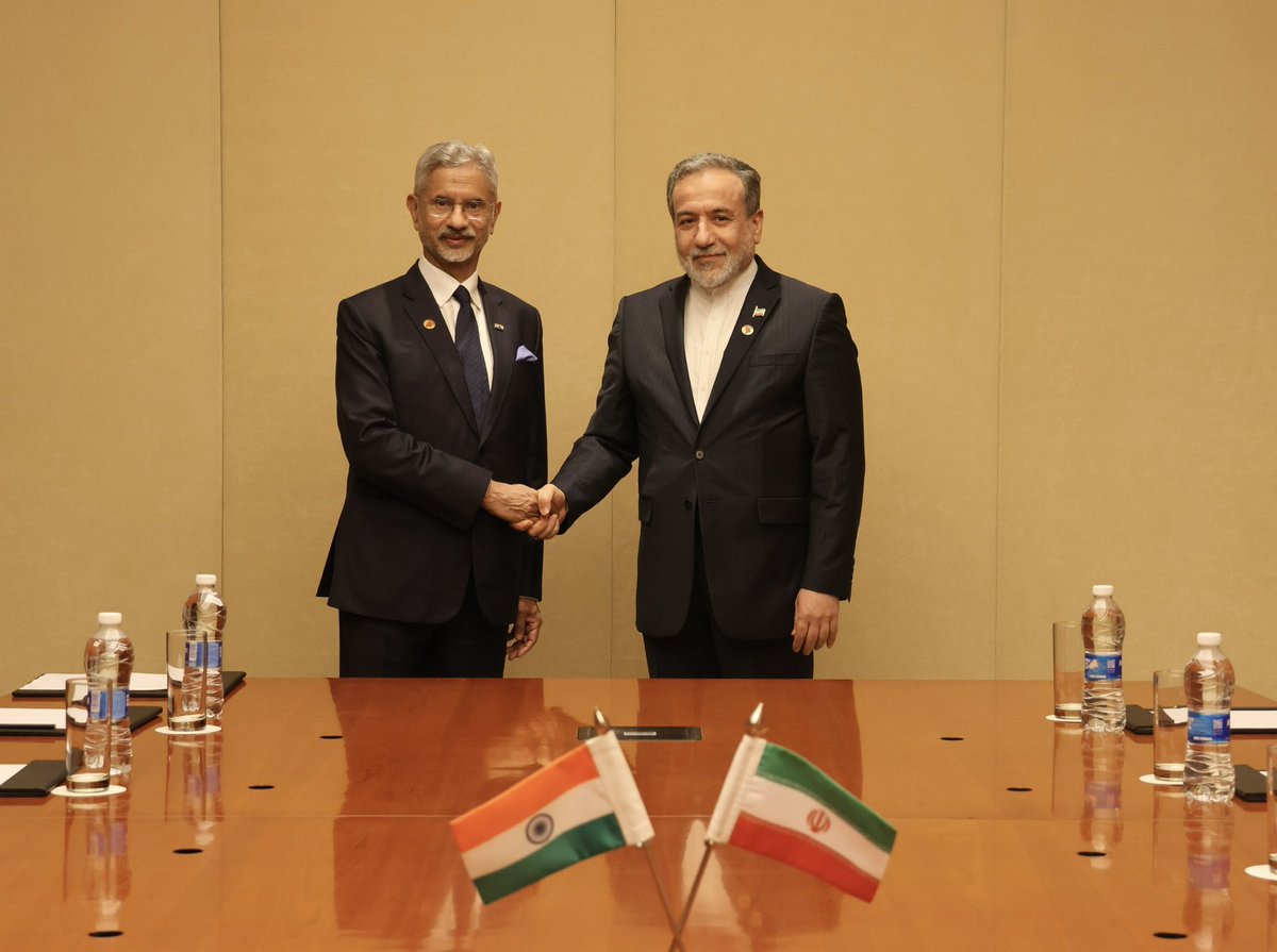 Dr. S. Jaishankar (@drsjaishankar) on Twitter photo Good to catch up with FM <a href="/araghchi/">Seyed Abbas Araghchi</a> of Iran, this time on the sidelines of the SCO Foreign Ministers Meeting in Tianjin.
๐ฎ๐ณ ๐ฎ๐ท Good to catch up with FM <a href="/araghchi/">Seyed Abbas Araghchi</a> of Iran, this time on the sidelines of the SCO Foreign Ministers Meeting in Tianjin.
๐ฎ๐ณ ๐ฎ๐ท