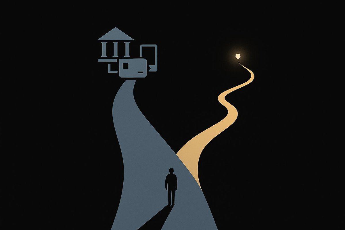 DXSapp's tweet image. They built a system where opting out feels impossible.
No bank account? No modern life.
No credit score? No housing.
No digital payments? No commerce.
But what if the "impossible" is just inconvenient?
What if temporary inconvenience is the price of freedom?
What if enough…