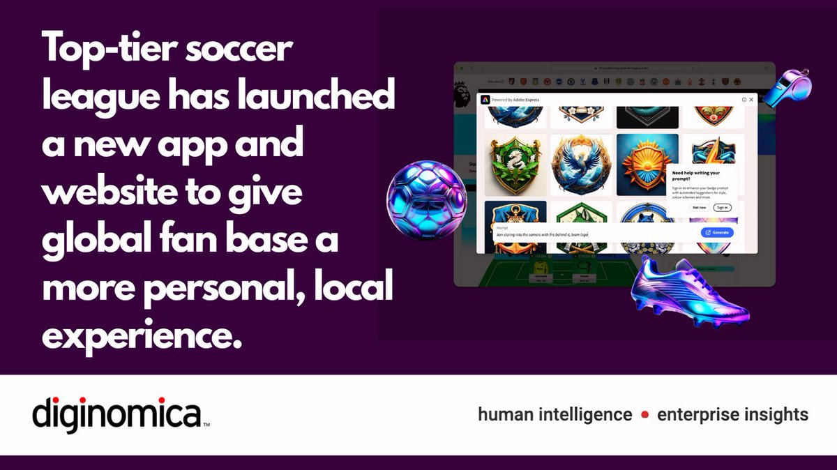 diginomica (@diginomica) on Twitter photo In a bid to offer millions of football fans a more personalized experience and encourage them to get creative, the English <a href="/premierleague/">Premier League</a> has been working on a major <a href="/Adobe/">Adobe</a> AI technology project behind the scenes. <a href="/MadBennett/">Madeline Bennett</a> has the story: bit.ly/4kBJqTq #FPL In a bid to offer millions of football fans a more personalized experience and encourage them to get creative, the English <a href="/premierleague/">Premier League</a> has been working on a major <a href="/Adobe/">Adobe</a> AI technology project behind the scenes. <a href="/MadBennett/">Madeline Bennett</a> has the story: bit.ly/4kBJqTq #FPL