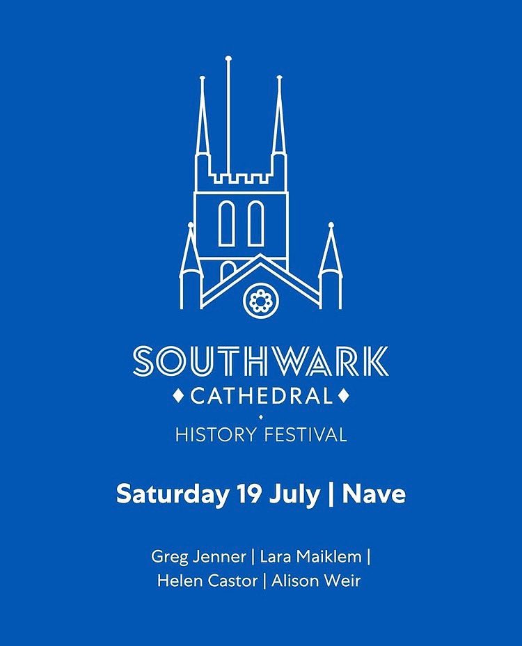 Delighted to be speaking about THE EAGLE AND THE HART at Southwark Cathedral’s wonderful History Festival on Saturday 19 July at 2.30pm - ticket link to follow - please come!