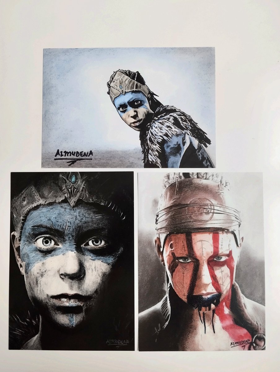 Almudena_RF's tweet image. ¿Fans de Hellblade por aquí?
Aún quedan algunas láminas de estos tres dibujos de Senua, en formato A5. Pack completo por 12€ + 2'50 de envío.
Y también disponibles en formato A6 por sólo 6€ + envío.
Compras por mensaje privado 📩.