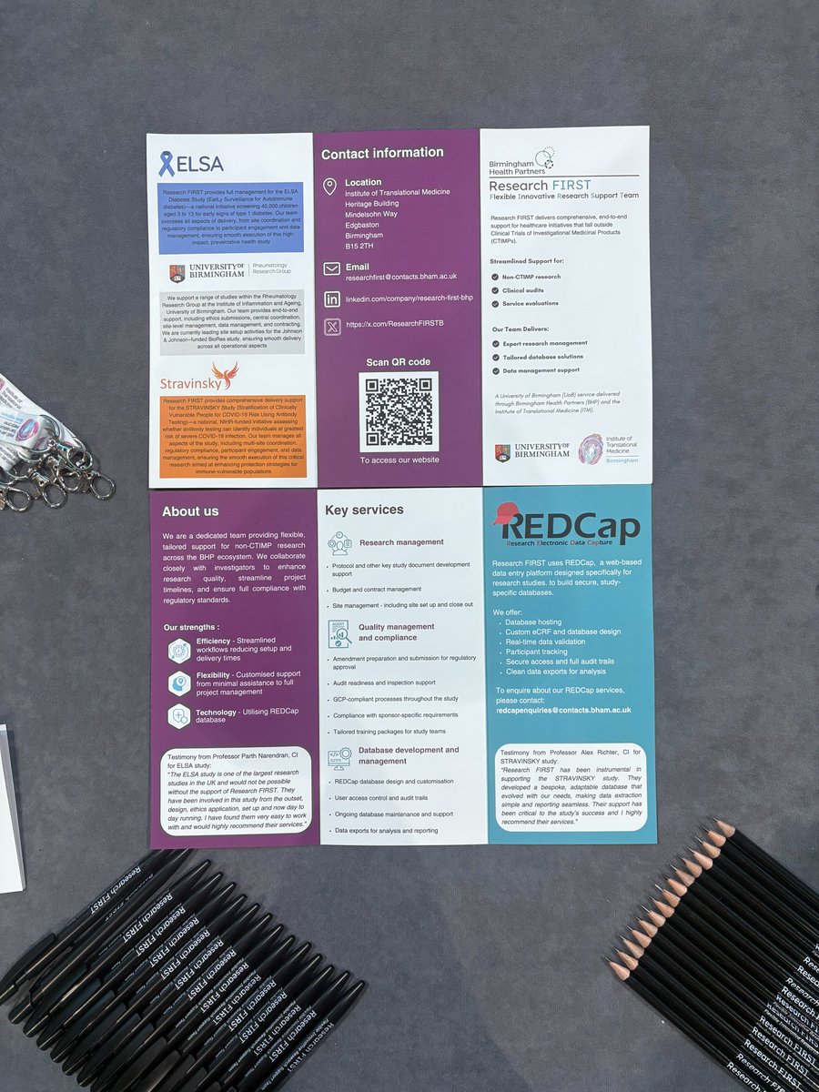 ITM Research FIRST (@researchfirstb) on Twitter photo It is day 2 of the #CRFBRC25, our team is around to discuss how we can help support research.
Find us in hall 3 by the entrance if you want to have a chat and learn more about what we do (or need a free pen!)
<a href="/BirminghamBRC/">NIHR Birmingham Biomedical Research Centre</a> <a href="/NIHRresearch/">National Institute for Health and Care Research</a> <a href="/NIHR_UKCRFN/">UKCRF Network</a> It is day 2 of the #CRFBRC25, our team is around to discuss how we can help support research.
Find us in hall 3 by the entrance if you want to have a chat and learn more about what we do (or need a free pen!)
<a href="/BirminghamBRC/">NIHR Birmingham Biomedical Research Centre</a> <a href="/NIHRresearch/">National Institute for Health and Care Research</a> <a href="/NIHR_UKCRFN/">UKCRF Network</a>
