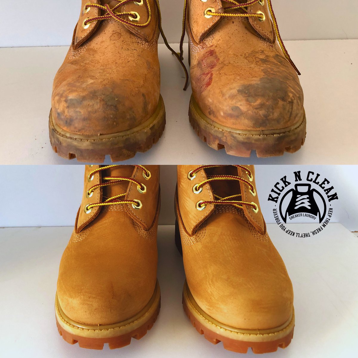 Kicknclean_sa's tweet photo. We still in this cold season, keep your feet fresh &amp; warm ❄️ 

Come drop off your Timberland classic for a refurbishing and let’s worry about those greccy stains. 💦 🥾 

Drop us a WhatsApp for any questions or enquiries 📱 https://t.co/Tl2usQ43ur
