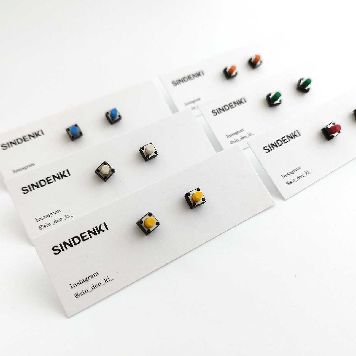 ArtLUCKYRECORDS's tweet image. SINDENKI スイッチピアス／Switch Earrings
シンプルで普段使いにおすすめのスイッチピアス。 いろんな色があります！
#sindenki #アクセサリー販売 #電子部品アクセサリー #シンデンキ
art.luckyrecords.jp/collections/si…