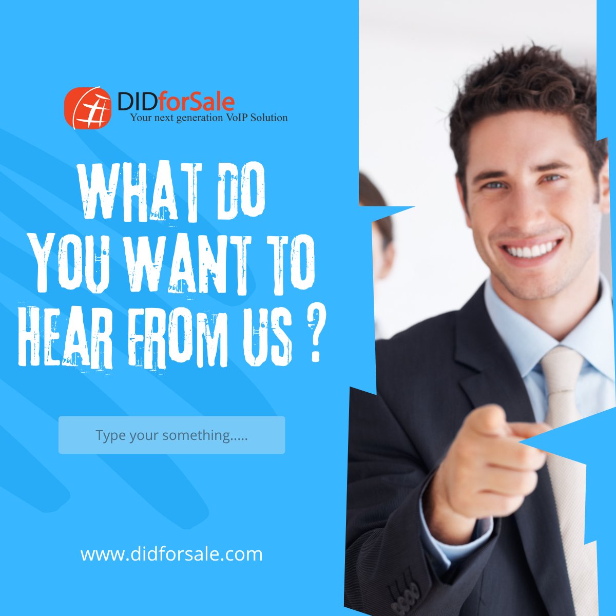 How’s your day going? 😊
Tell us what you'd love to hear from us!
Follow @DIDforSale for VoIP tips, updates &amp; more.
#VoIP #SIPTrunking #DIDNumbers #BusinessTools #DIDforSale