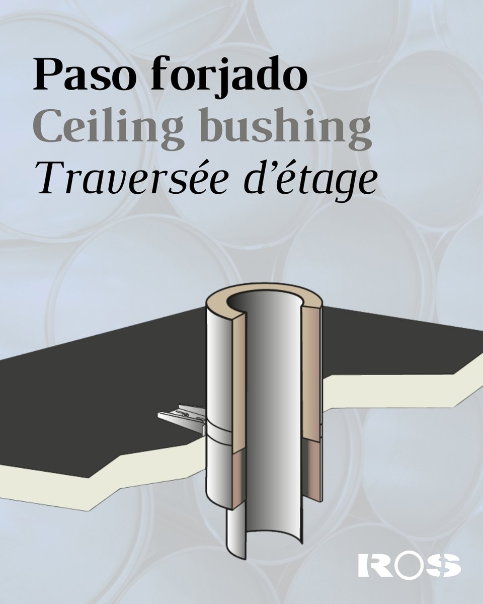 rosgroup1867's tweet photo. 🔥 El paso forjado es un accesorio clave de nuestra gama Doble Pared en ROS CHIMNEYS. Perfecto para pasar de tubo simple a doble pared cuando hay que atravesar un forjado, cumpliendo normativa y ganando en seguridad.
📐 Lee el artículo completo: https://t.co/KeEujWFEk1 https://t.co/G924kYNsnV