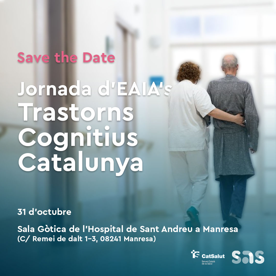 JORNADA | El pròxim 31 d'octubre celebrarem la Jornada d'Equips d'Atenció Interdisciplinaria Ambulatòria que tractarà dels Trastorns Cognitius a Catalunya 🧠

(1/3)