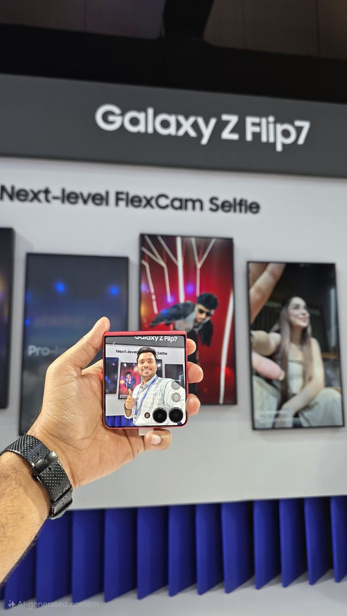 agrah3's tweet photo. The experience of the #GalaxyUnpacked was very impressive with the newly launched devices, specially #GalaxyZFold7 took my heart. This time samsung took the fold to the new level and slimmer ever! 
#GalaxyAI #SamsungMembers #SamsungMembersConnect #MyJourneyToUnpacked https://t.co/8GbYePEigC