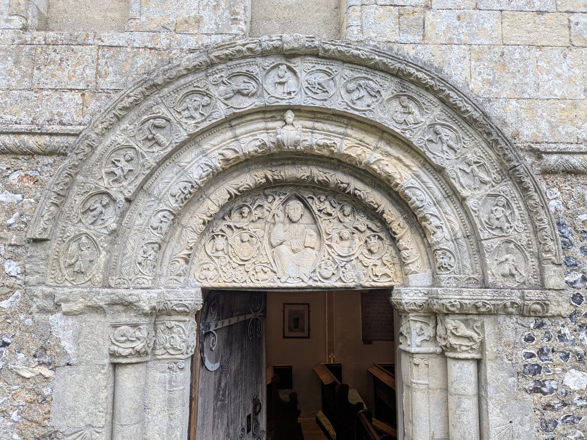 lootplunder's tweet image. We don't need plunder. We have enough treasure of our own.
The southern door at St. Nicholas Church, Barfrestone (pop. 60) near Dover - s645975992.websitehome.co.uk
"One of the best late Norman churches in Kent," said John Betjeman.