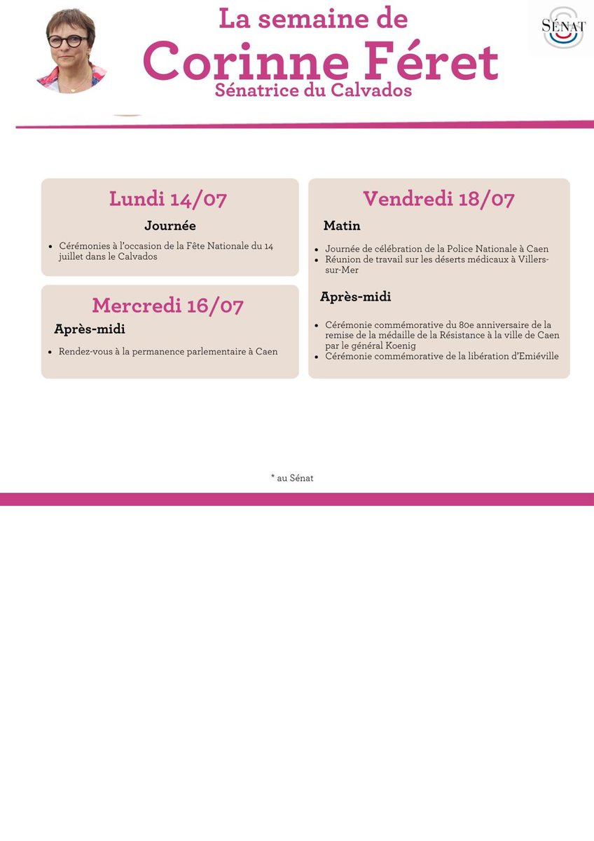 Agenda de la semaine dans le #Calvados.