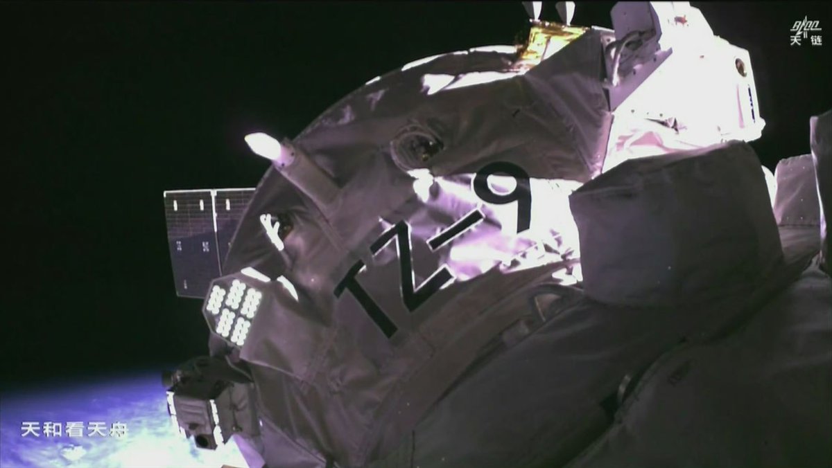 dsshhh112's tweet image. The Tianzhou-9 has arrived at the China Space Station.