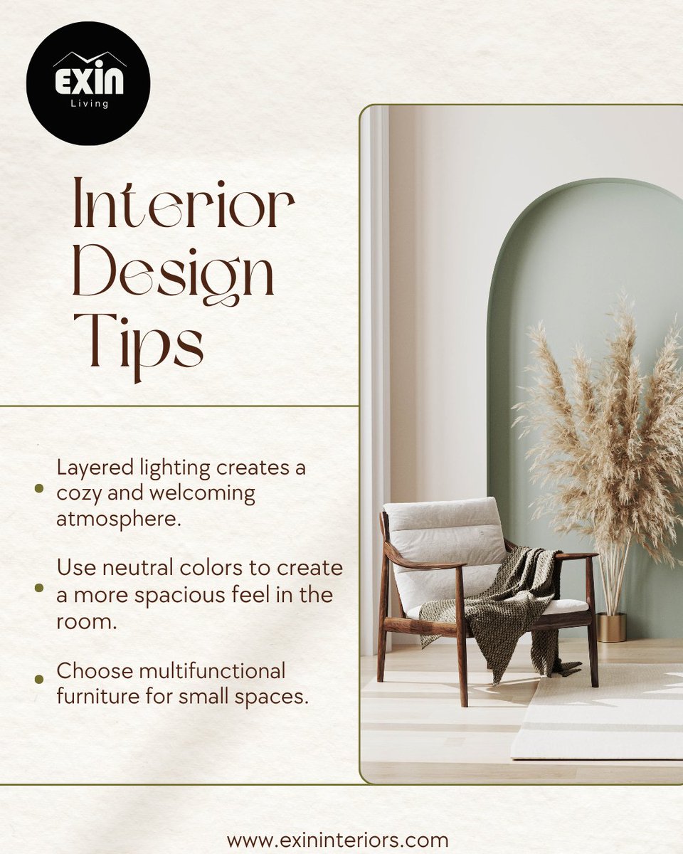 Exininteriors's tweet image. Interiors are just the beginning.
We design experiences where every corner reflects your story and every element speaks of refined taste.
.
.
.
#EXINLiving #SignatureSpaces #LuxuryWithPurpose #DesignThatInspires #TimelessAesthetics #InteriorExcellence #CraftedForYou