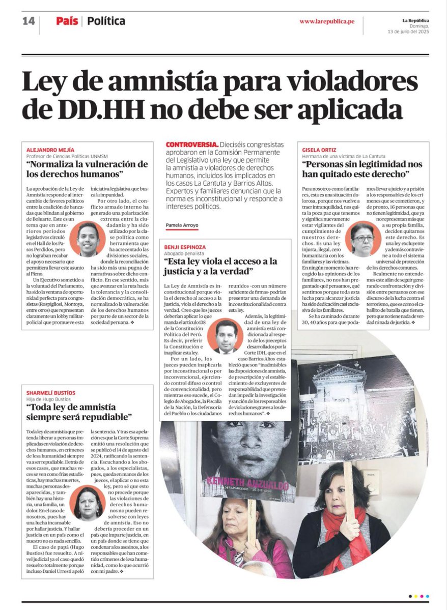 SharmeliBustios's tweet image. #NoALaLeyDeAmnistia
#NoALaImpunidad
#VerdadJusticiayMemoria
Vía @larepublica_pe
👇