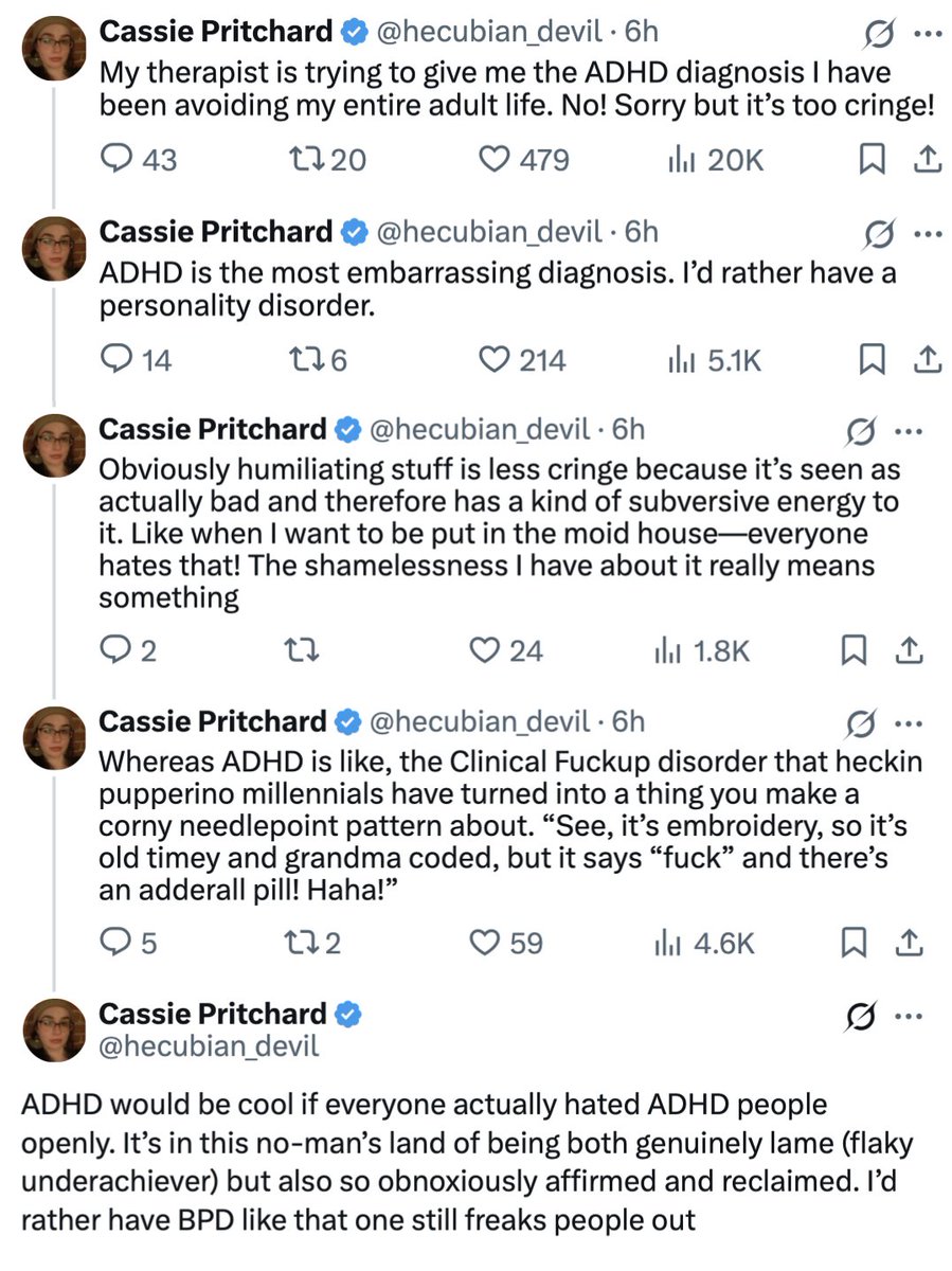 formerly_unsaid's tweet image. What kind of personality disorder is it when you get all hipster about mental health diagnoses?